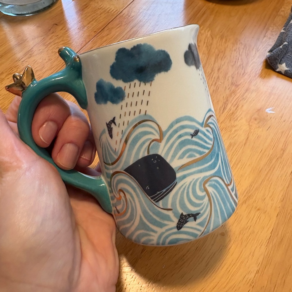 Whale and Waves Ceramic jug